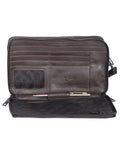 Scully CHOCOLATE MAN BAG W/WRIST STRAP - Scully Leather - Flyclothing LLC