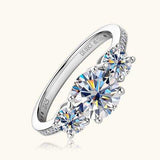 3 Carat Moissanite 925 Sterling Silver Ring - Trendsi - Flyclothing LLC