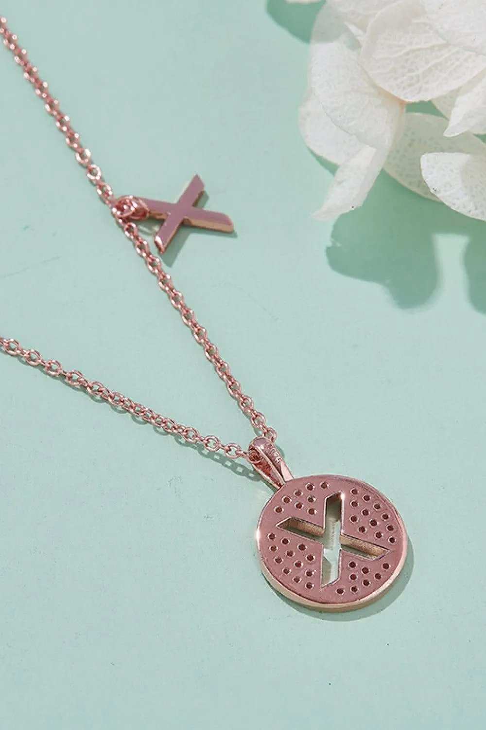 Moissanite U to Z Pendant Necklace - Trendsi - Flyclothing LLC