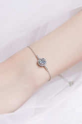 1 Carat Moissanite Chain Bracelet - Trendsi - Flyclothing LLC