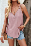 Eyelet V-Neck Double Strap Cami - Trendsi - Flyclothing LLC