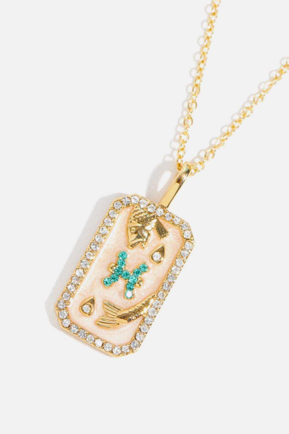 Rhinestone Constellation Pendant Copper Necklace - Trendsi - Flyclothing LLC