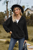 Cable-Knit Long Sleeve Hooded Jacket - Trendsi - Flyclothing LLC