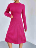 Rib-Knit Sweater and Skirt Set - Trendsi - Flyclothing LLC