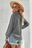 Side Slit Drop Shoulder Sweatshirt - Trendsi - Flyclothing LLC