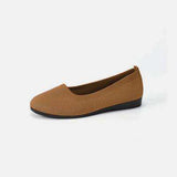 Round Toe Knit Ballet Flats - Trendsi - Flyclothing LLC
