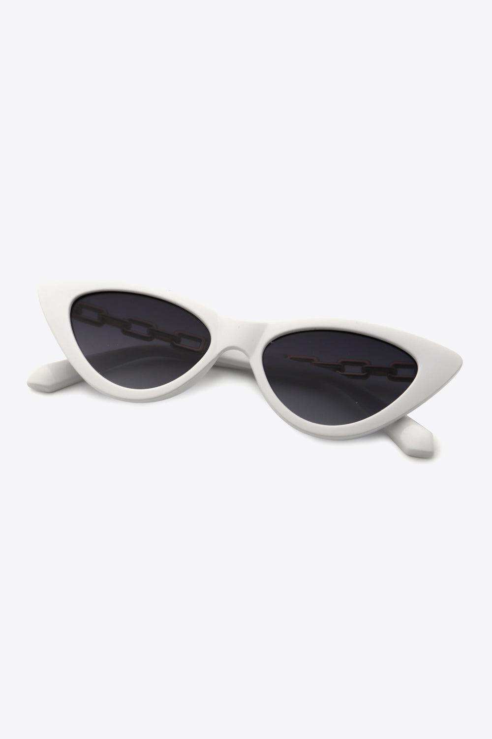 Chain Detail Cat-Eye Sunglasses - Trendsi - Flyclothing LLC