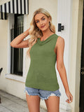 Cowl Neck Knit Vest - Trendsi - Flyclothing LLC