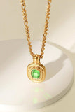 18K Gold Plated Inlaid Rhinestone Pendant Necklace - Trendsi - Flyclothing LLC