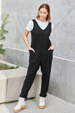 Double Take Full Size Sleeveless Straight Jumpsuit - Trendsi - Flyclothing LLC