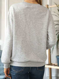 Round Neck Dropped Shoulder Sweatshirt - Trendsi - Flyclothing LLC
