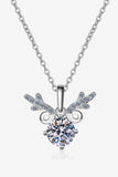 1 Carat Moissanite 925 Sterling Silver Necklace - Trendsi - Flyclothing LLC