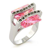 Alamode Antique Tone 925 Sterling Silver Ring with AAA Grade CZ in Rose - Alamode - Flyclothing LLC