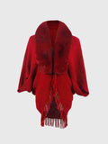 Open Front Fringe Hem Poncho - Trendsi - Flyclothing LLC