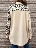 Full Size Leopard Collared Shirt - Trendsi - Flyclothing LLC