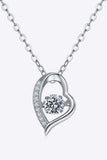 925 Sterling Silver Moissanite Pendant Necklace - Trendsi - Flyclothing LLC