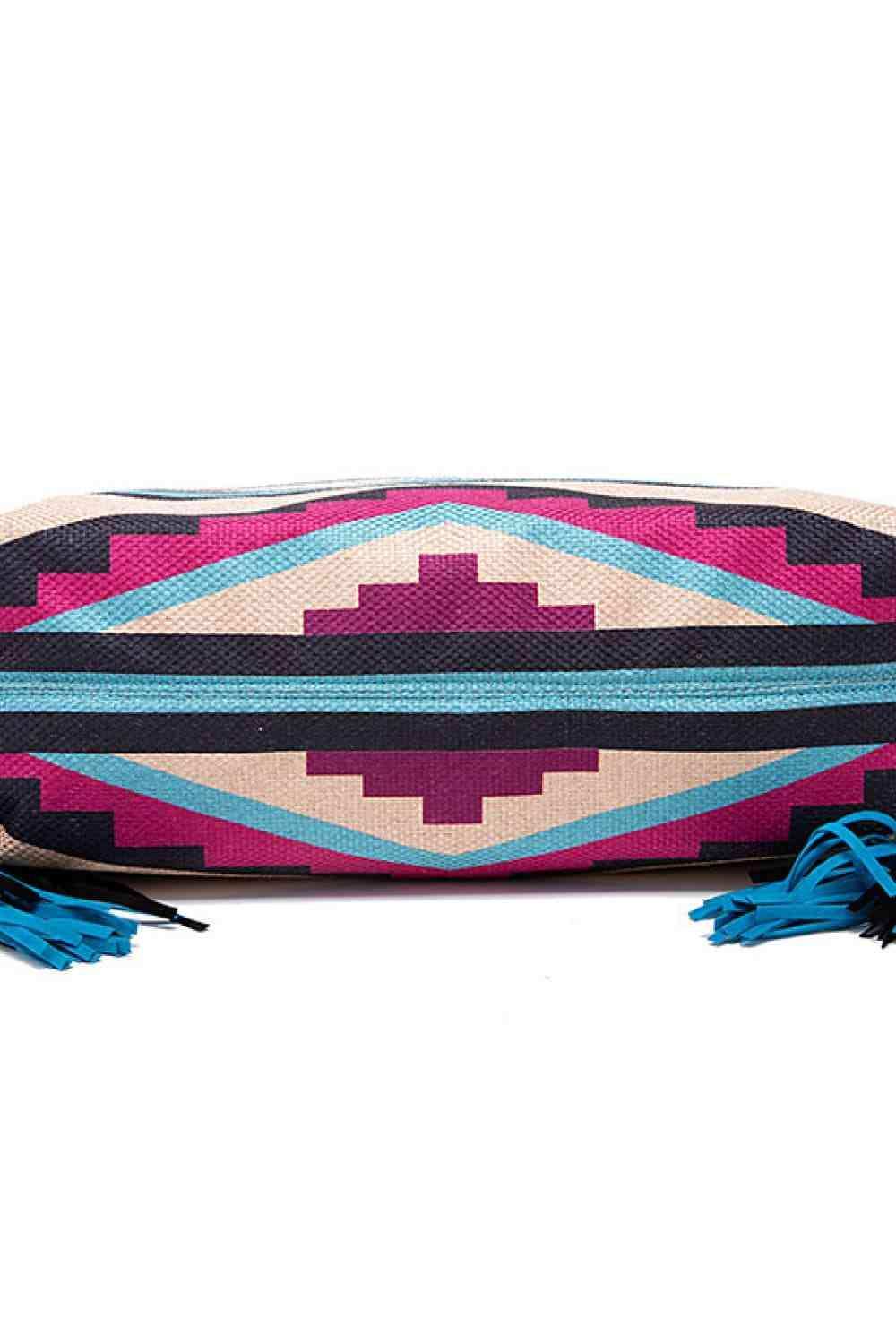 Geometric Canvas Tote Bag - Trendsi - Flyclothing LLC