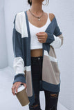 Color Block Dropped Shoulder Cardigan - Trendsi - Flyclothing LLC