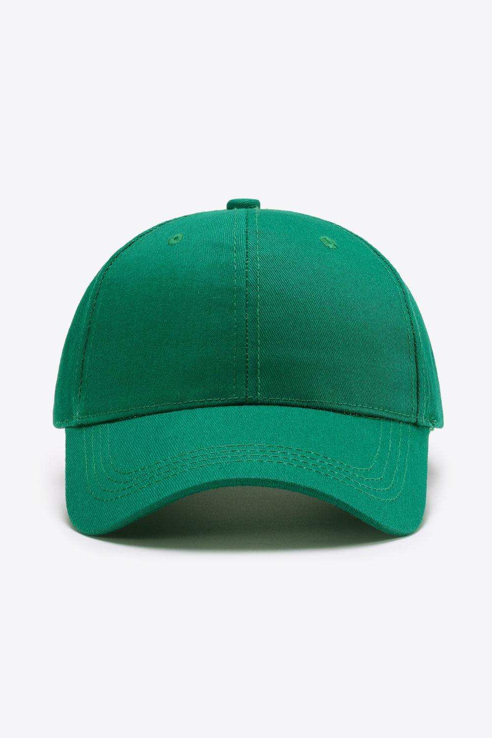 Plain Adjustable Cotton Baseball Cap - Trendsi - Flyclothing LLC