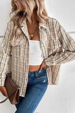 Pocketed Button Up Collared Neck Jacket - Trendsi - Flyclothing LLC