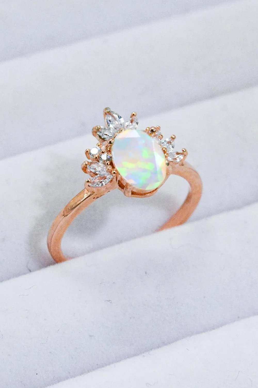 Best Of Me 925 Sterling Silver Opal Ring - Trendsi - Flyclothing LLC