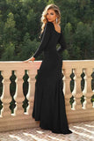 Square Neck Long Sleeve Dress - Trendsi - Flyclothing LLC