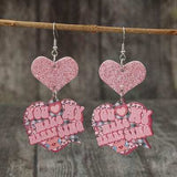 Heart Shape Wooden Earrings - Trendsi - Flyclothing LLC