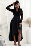 Lace High-Low V-Neck Dress - Trendsi - Flyclothing LLC