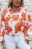 Plus Size Printed Long Sleeve Shirt - Trendsi - Flyclothing LLC