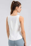 Wide Strap Round Neck Active Tank - Trendsi - Flyclothing LLC