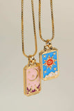 Tarot Card Pendant Copper Necklace - Trendsi - Flyclothing LLC