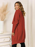 Long Sleeve Open Front Longline Cardigan - Trendsi - Flyclothing LLC