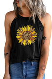 Sunflower Graphic Round Neck Tank - Trendsi - Flyclothing LLC