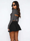 Cutout Raglan Sleeve Bolero and Tube Top - Trendsi - Flyclothing LLC
