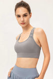 Scoop Neck Long Sports Bra - Trendsi - Flyclothing LLC