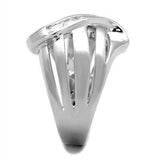 Alamode Rhodium Brass Ring with AAA Grade CZ in Clear - Alamode - Flyclothing LLC