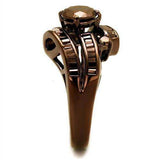 Alamode IP Coffee light Brass Ring with AAA Grade CZ in Light Coffee - Alamode - Flyclothing LLC