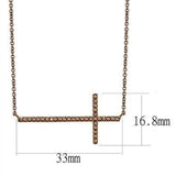 Alamode IP Coffee light Brass Chain Pendant with AAA Grade CZ in Light Coffee - Alamode - Flyclothing LLC