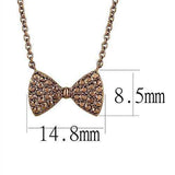 Alamode IP Coffee light Brass Chain Pendant with AAA Grade CZ in Light Coffee - Alamode - Flyclothing LLC