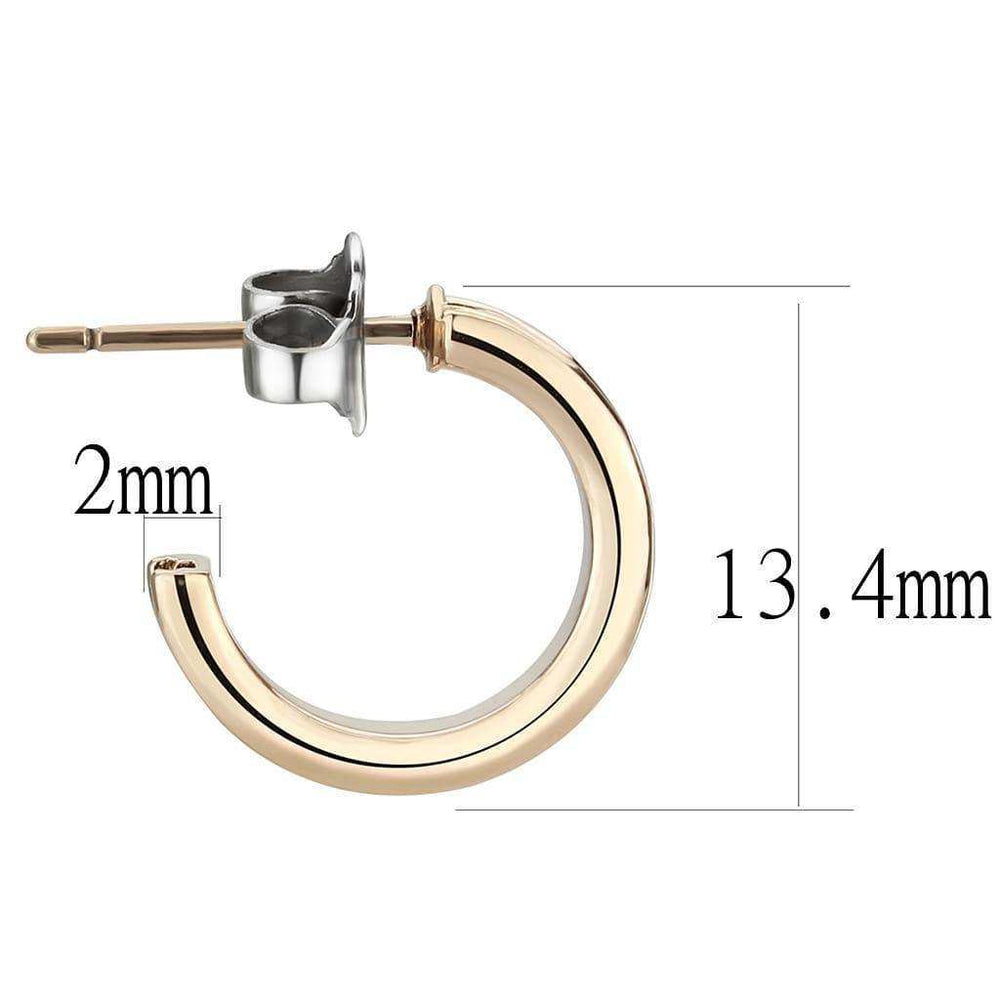 Alamode IP Rose Gold(Ion Plating) Brass Earrings with Top Grade Crystal in Metallic Light Gold - Alamode - Flyclothing LLC