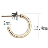 Alamode IP Rose Gold(Ion Plating) Brass Earrings with Top Grade Crystal in Metallic Light Gold - Alamode - Flyclothing LLC