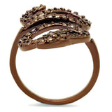 Alamode IP Coffee light Brass Ring with AAA Grade CZ in Light Coffee - Alamode - Flyclothing LLC