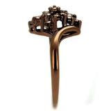 Alamode IP Coffee light Brass Ring with AAA Grade CZ in Light Coffee - Alamode - Flyclothing LLC