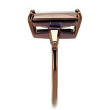 Alamode IP Coffee light Brass Ring with AAA Grade CZ in Light Coffee - Alamode - Flyclothing LLC