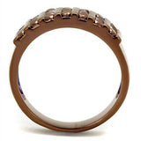 Alamode IP Coffee light Brass Ring with AAA Grade CZ in Light Coffee - Alamode - Flyclothing LLC