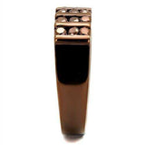 Alamode IP Coffee light Brass Ring with AAA Grade CZ in Light Coffee - Alamode - Flyclothing LLC