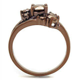 Alamode IP Coffee light Brass Ring with AAA Grade CZ in Light Coffee - Alamode - Flyclothing LLC