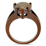 Alamode IP Coffee light Brass Ring with AAA Grade CZ in Light Coffee - Alamode - Flyclothing LLC