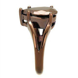 Alamode IP Coffee light Brass Ring with AAA Grade CZ in Light Coffee - Alamode - Flyclothing LLC