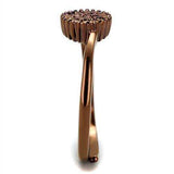 Alamode IP Coffee light Brass Ring with AAA Grade CZ in Light Coffee - Alamode - Flyclothing LLC